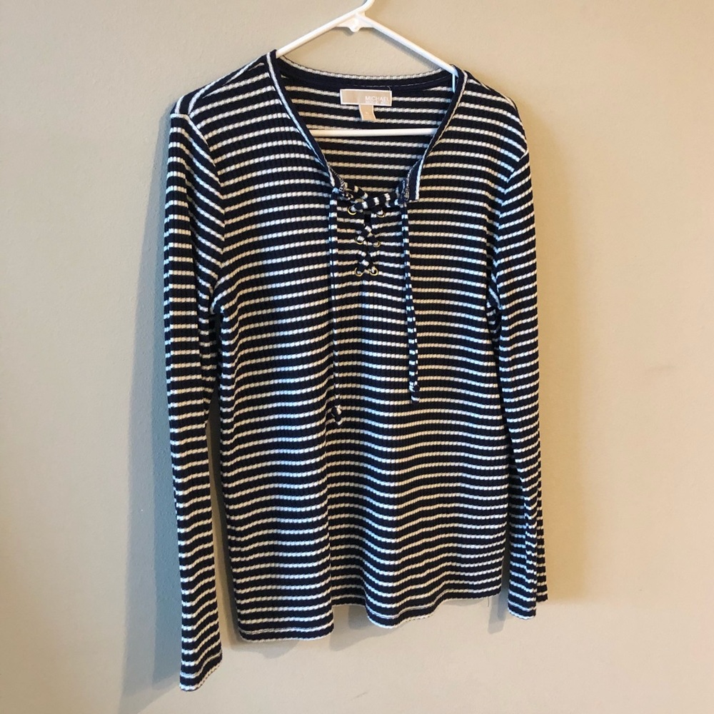Michael Kors Striped Long Sleeve Sweater